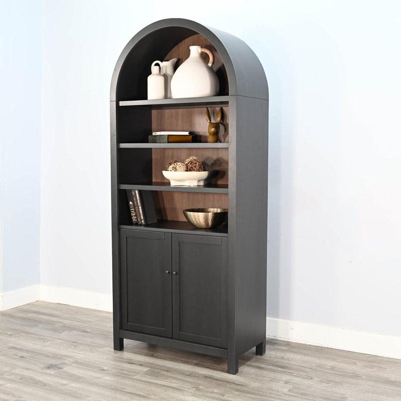 Ashbik Arched Dining Cabinet Lark Manor Color Black Magic